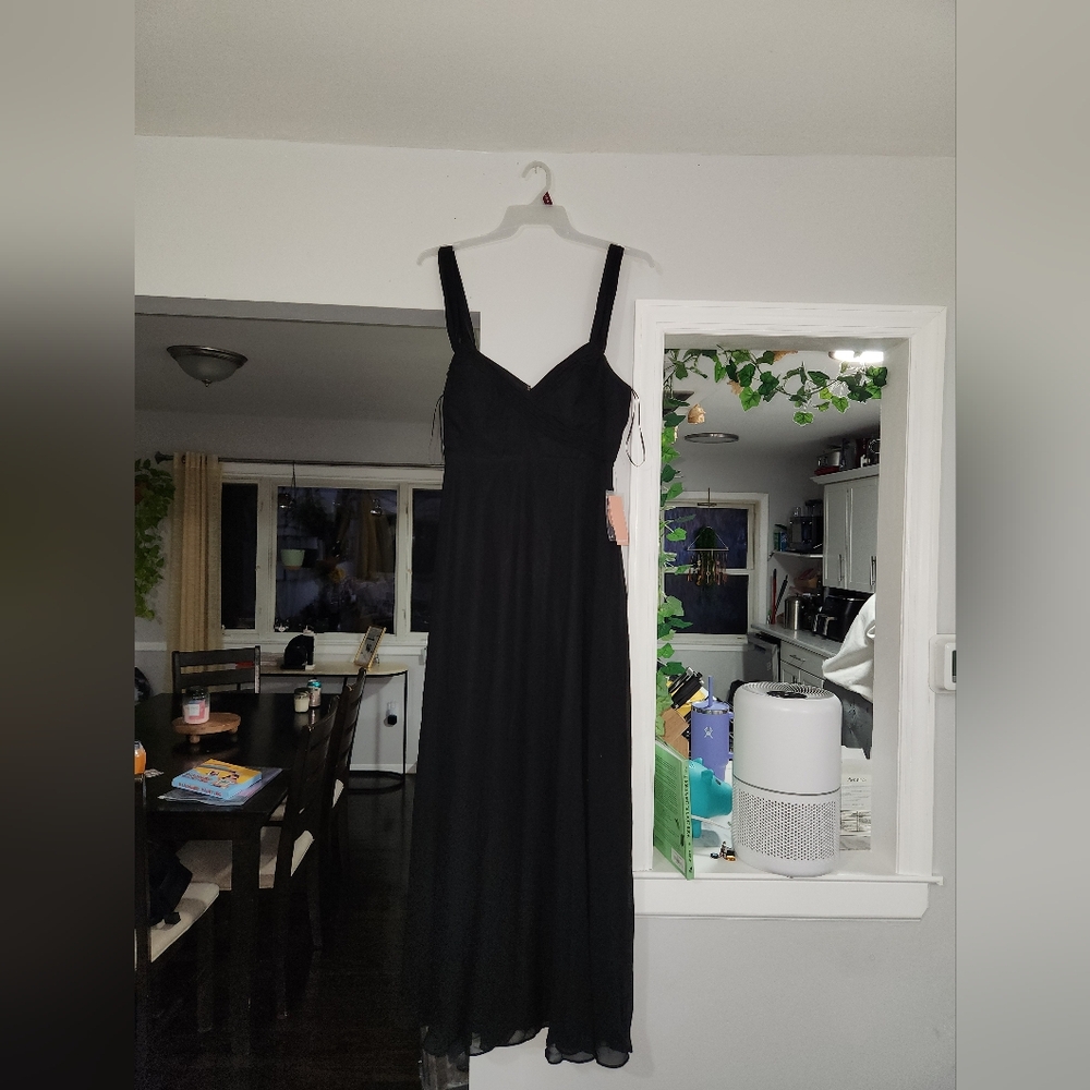 Birdy Black Sleeveless V-Neck Dress